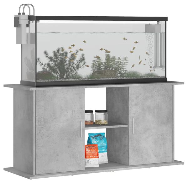vidaXL Aquariumstandaard Betongrijs 121x41x58 cm Bewerkt hout
