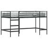 vidaXL Loftbed voor Kids Effen Zwart 100 x 200 cm Staal