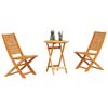 vidaXL Vouw Bistro Set 3 pcs Bruin Massief acaciahout