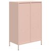 vidaXL Hoge kast 68x39x103,5 cm staal roze