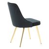 Venture Home Eetkamerstoelen 2 st Velvet Deluxe fluweel zwart messing
