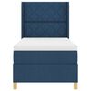 vidaXL Boxspringbed met matras met hoofdeinde Blauw 90 x 190 cm Stof