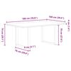 vidaXL Eettafel rechthoekig 180x100x74 cm massief eikenhout lichtbruin