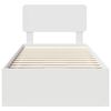 vidaXL Bedframe met hoofdeinde Wit 100 x 200 cm Geconstrueerd hout