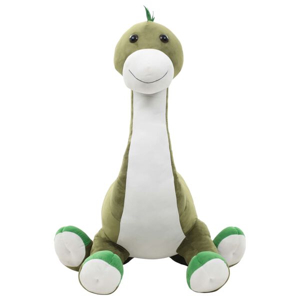 vidaXL Knuffel dinosaurus brontosaurus pluche groen