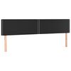 vidaXL Hoofdborden 160x5x78/88 cm kunstleer zwart