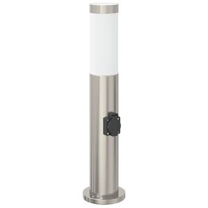 vidaXL Bolderarmatuur met stopcontact 50 cm RVS IP44