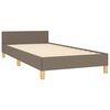 vidaXL Bedframe zonder matras 90x200 cm stof taupe