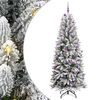 vidaXL Kunstkerstboom Wit 240 cm PVC en Plastic en Staal en PE