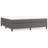 vidaXL Boxspring bed kunstleer grijs 200x200 cm