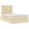 vidaXL Opslag bed met matras met matras Cr&egrave;me 120 x 200 cm Polyester