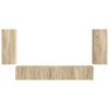 vidaXL Tv-meubelset 4 pcs Sonoma Eiken Bewerkt hout