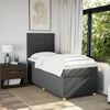 vidaXL Boxspring met matras stof donkergrijs 100x200 cm