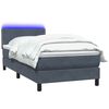 vidaXL Boxspring met matras en LED fluweel donkergrijs 80x210 cm