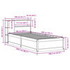 vidaXL Bedframe zonder matras massief grenenhout 100x200 cm
