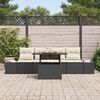vidaXL Tuin Sofa Set met opslag 5 pcs Zwart Poly riet