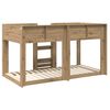 vidaXL Bunk Bed voor Kinderen Artisan Eiken 80 x 200 cm Bewerkt hout