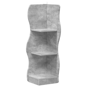 vidaXL Hoekplank Betongrijs 34 x 33 x 102 cm Bewerkt hout