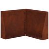 vidaXL Keerwand 50 x 50 x 50 cm weervast staal Roestkleurig