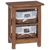vidaXL Bijzettafel Bruin 38 x 28 x 50 cm Massief mahoniehout