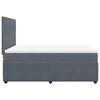 vidaXL Boxspring met matras fluweel donkergrijs 140x190 cm
