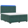 vidaXL Boxspringbed met matras Donkergroen 140 x 200 cm Fluweel