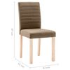 vidaXL Eetkamerstoelen 6 st stof bruin