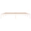 vidaXL Bedframe massief hout wit 180x200 cm