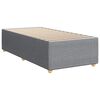 vidaXL Boxspring met matras stof lichtgrijs 90x200 cm
