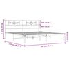 vidaXL Bedframe met hoofdbord metaal zwart 183x213 cm