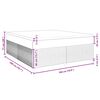vidaXL Boxspring met matras stof donkergrijs 180x200 cm