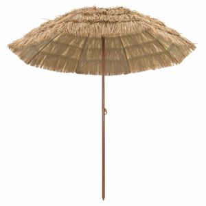 vidaXL Strandparasol Naturel 255 x 255 x 255 cm Polyester en staal
