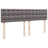 vidaXL Boxspring met matras kunstleer grijs 200x200 cm