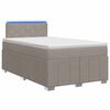 vidaXL Boxspringbed met matras met hoofdeinde Taupe 120 x 190 cm Stof