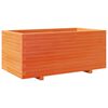 vidaXL Plantenbak 110x60x49,5 cm massief grenenhout wasbruin