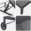 vidaXL Ligstoel 2-persoon Zwart 60 x 200 x 27cm poly rattan