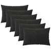 vidaXL Kussen 6 st HEERLEN Zwart 30 x 50 cm fluweel