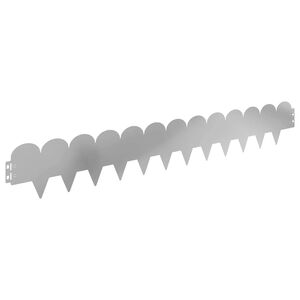 vidaXL Gazonrand 20 st 103 x 15 cm Staal Zilverkleurig