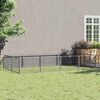 vidaXL Hondenkennel 8 m&sup2; staal zilverkleurig