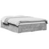 vidaXL Bedframe met lades bewerkt hout betongrijs 120x200 cm