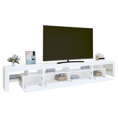 vidaXL Tv-meubel met LED-verlichting 260x36,5x40 cm wit