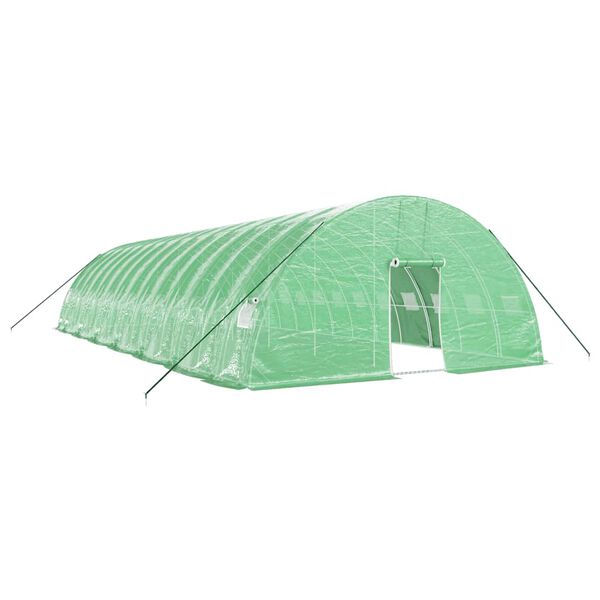 vidaXL Tuinkas met stalen frame 84 m&sup2; 14x6x2,85 m groen