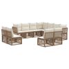 vidaXL Tuinbankenset 11 st Beige poly rattan