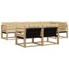 vidaXL Buiten bankenset 7 st Wit en Beige