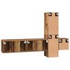 vidaXL Tv-meubelset Wandgemonteerd 5 pcs Oud Hout Bewerkt hout