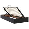 vidaXL Opslag bed met matras met hoofdeinde Zwart 90 x 190 cm Nep Leer