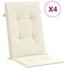 vidaXL Tuinstoelkussens 4 st hoge rug 120x50x2 cm stof cr&egrave;mekleurig