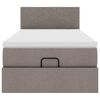 vidaXL Ottoman bed met matras 90x190cm stof taupe