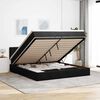 vidaXL Ottoman bed met matras 200x200 cm fluweel zwart