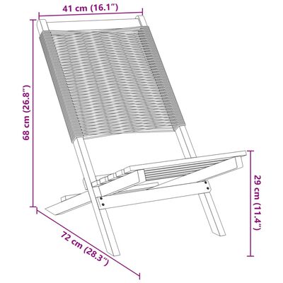 vidaXL Tuinstoelen 2 st massief acaciahout en polypropeen beige